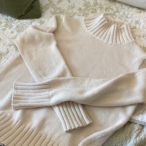 J. Crew Cream turtle Neck Sweater